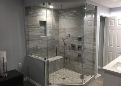 Frameless Shower Enclosure Example with three sides