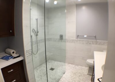 Frameless Shower Enclosure Example two sides