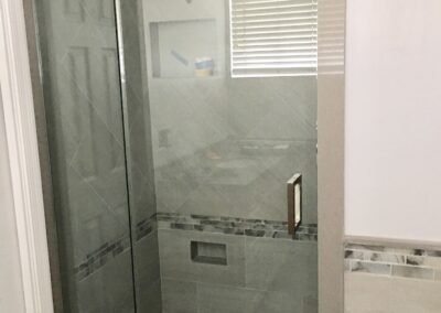 Frameless Shower Enclosure Example single door
