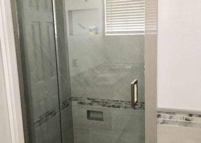 california frameless glass shower door installation in with single panel and door