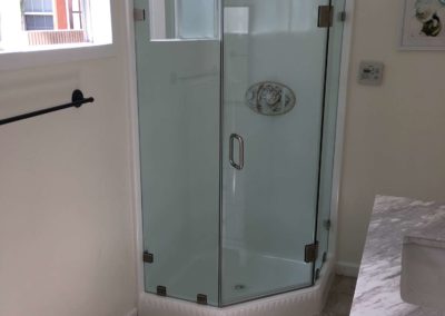 california frameless glass shower door installation