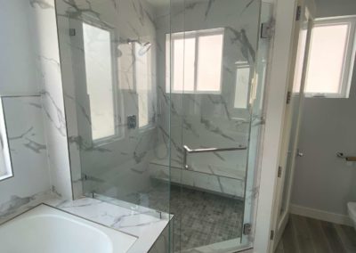Custom california frameless glass shower door installation